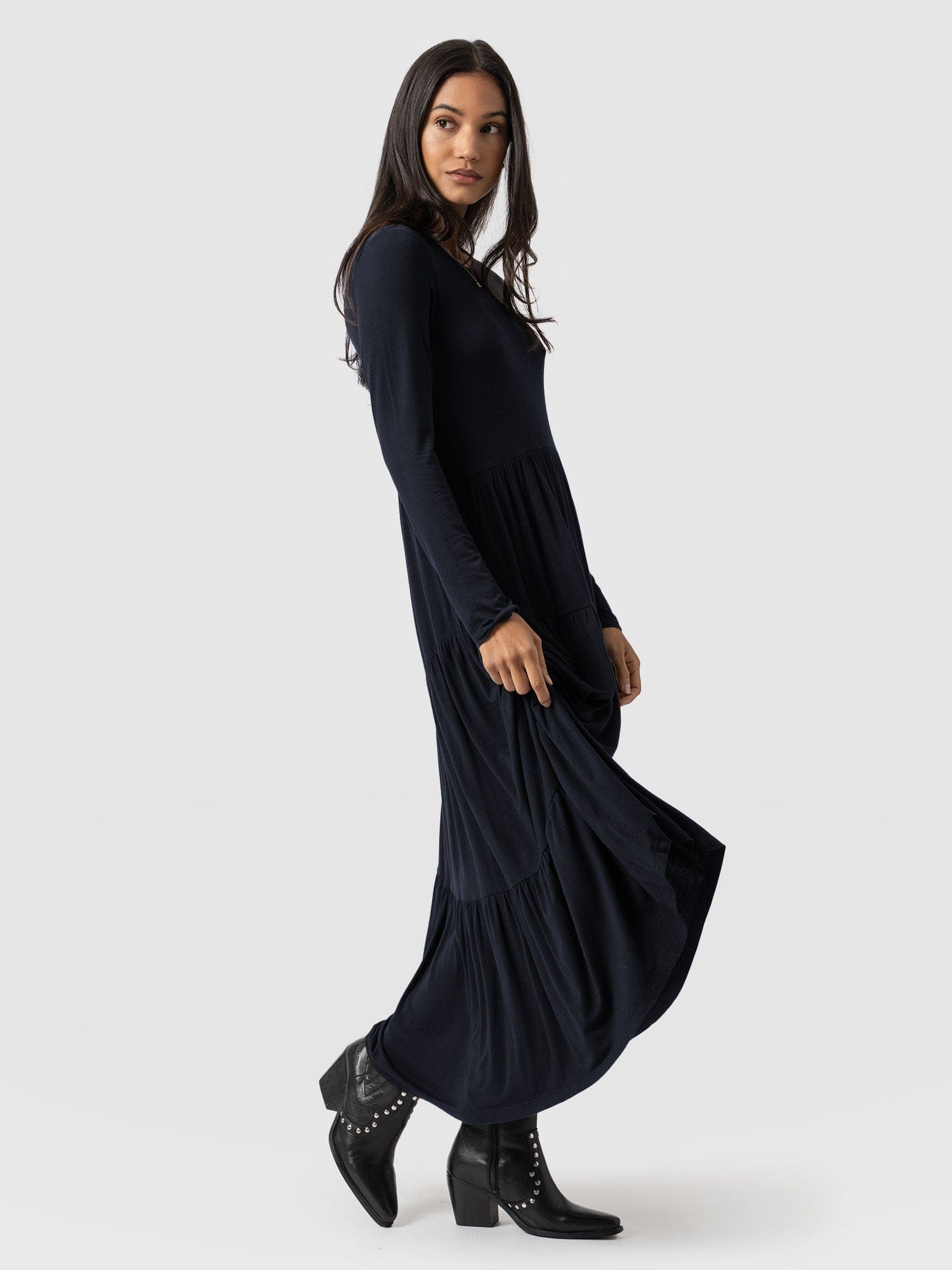 Greenwich Dress Asymmetric Navy - Women's Dresses | Saint + Sofia® EU
